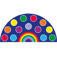 Covor Curcubeu semicircular Copii - Covoras semicerc Multicolor Rainbow